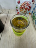 Glasslock 韩国进口玻璃水杯加厚可爱情侣杯随手杯可爱透明茶杯 钢化玻璃不带刻度绿附杯套450ml 实拍图