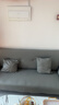 韶宜沙发客厅2025新款小户型可折叠沙发床一体两用简约猫抓皮布艺沙发 浅灰色 【免洗五防猫抓皮】 三人位【长1.7*0.95米】+2抱枕 实拍图
