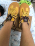 多巴胺丑萌德训鞋女春款小众双鞋带阿甘鞋2025新款复古休闲鞋 黄色 38 实拍图