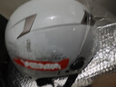 野马（YEMA）电动摩托车头盔夏季男女士3C认证四季通用安全帽成人双镜片防晒电瓶车半盔 冷淡灰字母-透明长镜 均码 实拍图