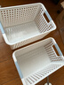 ZT1188杂物收纳筐衣物收纳篮护肤品收纳框大塑料筐收纳箱整理箱 北欧白-中号 【1个装】 实拍图