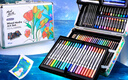 蒙玛特 进阶版儿童绘画套装99件套 炫彩棒双头马克笔彩铅六一新年圣诞学生礼物文具美术用品礼盒MMGS0062I 速写 马克笔绘画 实拍图