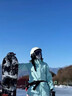 DOOK SNOW 新款滑雪服女套装韩版单板双板防风防水保暖夹棉滑雪装备 808绿色+605米白（牧途雪） M （100-110斤） 实拍图