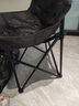 岩合户外月亮椅折叠椅 便携靠背钓鱼懒人椅  春游踏青露营蛋卷桌椅子 黑色-月亮椅【加固加厚经典款】 实拍图