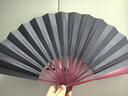 倾沫古风折扇中国风男士扇子折叠便携扇复古宣传扇子夏季扇子 纯黑 10寸 实拍图