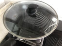 苏泊尔（SUPOR）麦饭石色炒锅 不粘锅平底炒菜锅少油烟煎锅 电磁炉燃气明火通用 30CM(2-4人用,玻璃盖+木铲) 30cm 实拍图