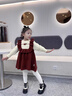 班喜迪女童连衣裙秋装2026新款洋气宝宝周岁礼服儿童毛衣公主裙春秋裙子 红色 120 cm 实拍图