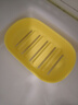 茶花（CHAHUA）沥水肥皂盒家用北欧创意大号皂架浴室塑料简约欧式双层香皂盒 磨砂双层沥水款黄色1只 实拍图