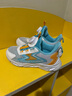 361°童鞋 儿童跑鞋夏男女童3-14岁大网孔旋钮跑鞋 白31 实拍图