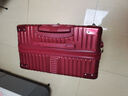 喜朗顿结婚行李箱女方新娘陪嫁箱婚礼酒红色拉杆箱嫁妆密码箱婚嫁皮箱子 酒红色-直角拉链款 26英寸 【需托运】 实拍图
