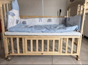 优乐博（ULOP）婴儿床实木无漆宝宝床婴儿拼接床可移动多功能婴儿床新生儿床 床围5件套+蚊帐+万向轮+护理台 送环保护脊椰棕床垫 实拍图