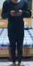 南极人男士秋衣秋裤男套装纯棉抗菌薄款保暖内衣男打底线衣棉毛衫黑色XL 实拍图