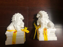 善唯 汉白玉石狮子一对精雕庭院墓地墓碑前家用看门小号石雕摆件 15cm精雕A款含球 实拍图