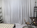 幻影纱窗帘客厅卧室透光不透人隔断纱阳台飘窗遮光布纱窗帘 幻影纱-白色 4米宽*2.7米高【挂钩款】一片 实拍图