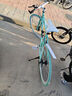 ICOLOUR死飞自行车男实心胎活飞双碟刹轻便公路赛网红成年学生成人女单车 30刀碟刹比安奇 26寸【适合165-185cm】 实拍图