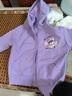 真维斯童装女童外套春秋款中大童连帽卫衣开衫加绒2025新款儿童休闲秋装衣服 【常规款】浅紫/J紫幸运兔 110 实拍图