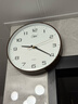 康巴丝（Compas）挂钟客厅静音石英钟表挂墙时钟挂表2025年新款简约时钟 咖色 26cm 实拍图