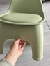 麦田儿童凳家用塑料小凳子客厅矮凳换鞋凳儿童靠背椅子浴室防滑洗澡凳 靠背护腰-绿色中号【加厚防滑 圆润边角】 实拍图