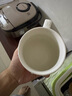 传旗陶瓷马克杯带勺盖咖啡杯牛奶杯早餐杯办公杯男女茶杯描金白400ml 实拍图