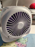 钻石牌（DIAMOND）电风扇小风扇桌面USB电风扇空气循环扇家用台式小电扇涡轮制冷便携大风力空调扇宿舍办公室卧室 【雾凇白-充电款】充插两用 实拍图