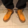 骆驼（CAMEL）王俊凯同款大黄靴户外高帮工装马丁靴男 G15W076038T 沙漠黄 40 实拍图