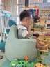 ZRYZ儿童沙发宝宝婴幼儿卡通可爱小沙发幼儿园阅读角靠背学坐小椅子 小号浅蓝恐龙（6个月-6岁） 海绵 实拍图