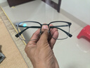 蔡司（ZEISS）镜片近视眼镜框可配度数男士防蓝光半框变色散光纯钛专业配眼镜架 122207 黑枪 单镜框（送0度防蓝光）支持试戴 实拍图