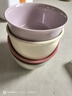 马卡龙色系陶瓷碗奶油色高颜值家用釉下彩餐具ins新款饭碗甜品碗 一家四口温馨款【四碗】 实拍图