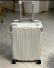 飞流（FREELEO）耐磨抗摔行李箱铝框拉杆箱男女万向轮旅行箱包学生密码箱皮箱子 静雅白【升级铝框-带杯架】 29英寸 【长途出行/出国游】 实拍图