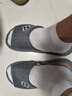 俞兆林亚麻棉麻拖鞋男女条纹轻便简约居家四季拖鞋 YR008 蓝灰 42/43 实拍图