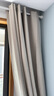 沫梵【窗帘+伸缩杆】窗帘免打孔安装布艺窗帘棉麻感遮光卧室成品套装 米色(遮光83%左右) 适用宽2.1-3.1米【窗帘高2.4米】 实拍图