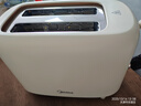 美的（Midea）面包机多士炉早餐烤吐司机 烤三明治面包片2片小型家用不锈钢早餐机轻食机 6档烘烤带防尘盖 RP04 实拍图