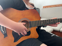 维卡斯（WEIKASI）民谣吉他初学者木吉他单板新手入门练习琴guitar吉它学生男女乐器 41英寸咖啡色+礼包【进阶推荐】 实拍图