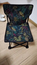 户外折叠椅马扎折叠凳子钓鱼高铁旅行野营排队神器露营椅子 蓝色树叶-小号折叠椅 实拍图