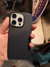 米狮适用苹果手机壳iPhone保护套碳纤维纹凯夫拉手感防摔抗指纹无边框镜头全包超薄高级感硬壳 半包【细黑】亲肤磨砂碳纤维纹防指纹 +前后膜 iphone15pro 实拍图