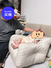 优衡 儿童沙发婴幼儿可爱舒适小沙发宝宝家用懒人沙发儿童座椅LRY-24 米白色【 TPU亲肤棉】可换洗内胆 实拍图