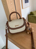 viney牛皮包包女包斜挎包手提小包马鞍包生日礼物送女友老婆 【米白拼咖】高级感实用单肩包 小众轻奢品牌百搭洋气腋下包 实拍图