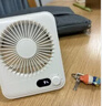 维蒂索【静音无噪】智能数显桌面风扇办公室小风扇充电长续航小型便携学生宿舍台面USB小风扇办公室 【冰川白】续航48h+100档静音调节*风大超静音 实拍图