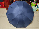 天堂 防晒晴雨伞三折 晴雨伞加大加固防晒晴雨两用经典商务 藏青 实拍图