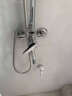 达努曼淋浴花洒铜主体明装三功能手喷顶喷自洁花洒套装 【1660EC极光灰】冷热双控 实拍图