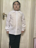 左西女童衬衫长袖儿童上衣娃娃衫秋装2025新款女孩纯棉衬衣 白色 160 实拍图