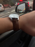 天梭表带1853力洛克原装款皮带真皮手表带T006/T41男女T063俊雅19 TS棕色棕线+银色蝴蝶扣 19毫米【表带接口宽度】 实拍图