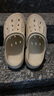 特步（XTEP）洞洞鞋男拖鞋外穿男士情侣厚底休闲运动凉鞋男 A457 白色 44-45 实拍图