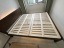 原始原素全实木床1.8米x2米现代简约主卧双人床纯实木榫卯大床L701D 高体-黑胡桃色1.8床+床垫10cm 大板床 实拍图
