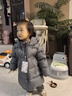 保姆鹅  【风墙】儿童羽绒服宝宝中长款护脸加厚外套保暖童装[NG2664] 大象灰 100 实拍图