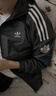 三叶草（Adidas）经典款 黑白 侧边三条纹 立领长袖 梭织 风衣 夹克 外套 男女 JL8396 L 实拍图