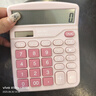 得力（deli）837双电源桌面办公计算器12位大屏幕会计用太阳能学生用财务小号便携桌面计算机 【樱花粉】双电源+非语音 TE837C 实拍图