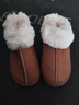 高帮包跟棉鞋女毛绒保暖鞋女士厚底防滑棉拖加绒加厚棉拖鞋冬季 卡其色 （包跟棉鞋4cm） 36 -37（适合35-36码） 实拍图