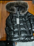 千仞岗秋冬季长款鸭绒羽绒服大毛领连帽百搭休闲大牌外套保暖防寒服 亮雅咖-亮面 M (165) 实拍图