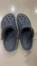 卡骆驰（CROCS）洞洞鞋贝雅卡骆班轻便耐磨一脚蹬休闲鞋|205089 石板灰/青柠绿-0GX 39 (240mm) 实拍图